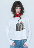 CPRESS Studio Carry Me Sunday Long Sleeve Tee in White