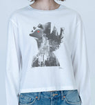 Big Apple Sunday Long Sleeve Tee - White