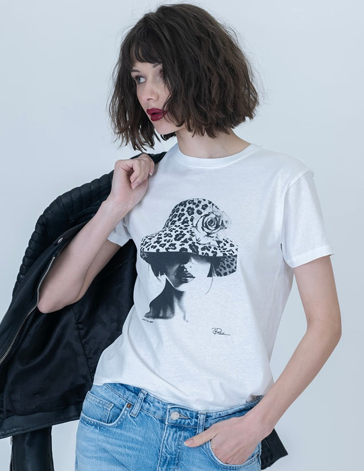 Cat's Meow Tee - White
