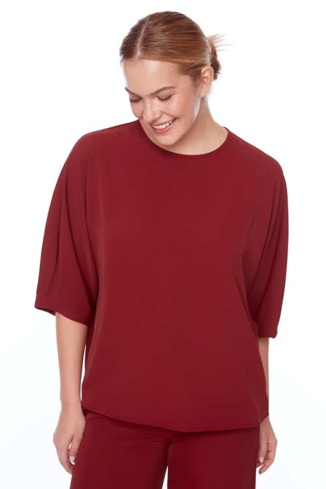 Vegan Silk Pleat Zipper Top