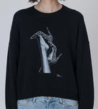 Rest & Play Jordyn Crew Sweater - Black