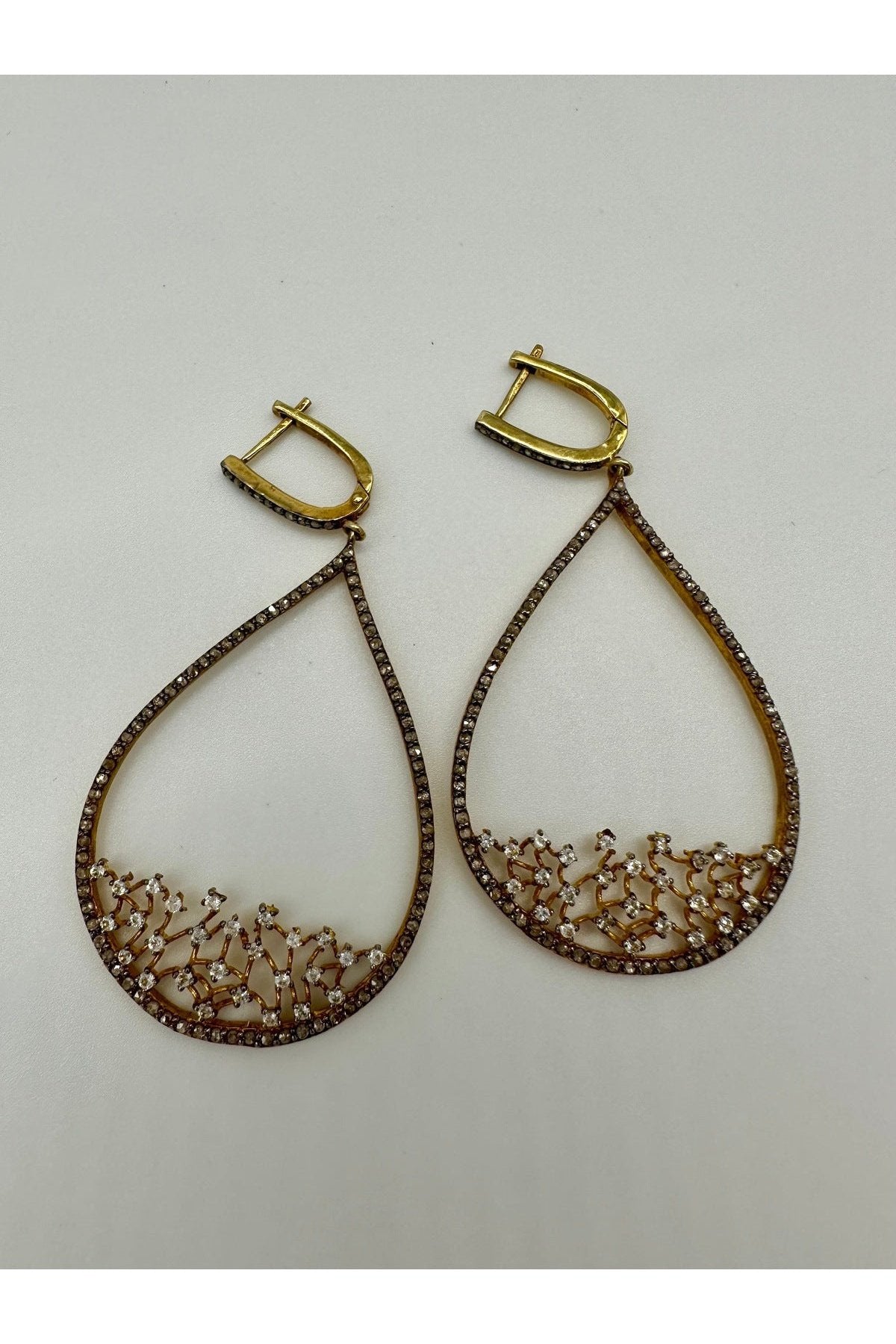 Evergreen Collections Two Tone Teardrop Earrings