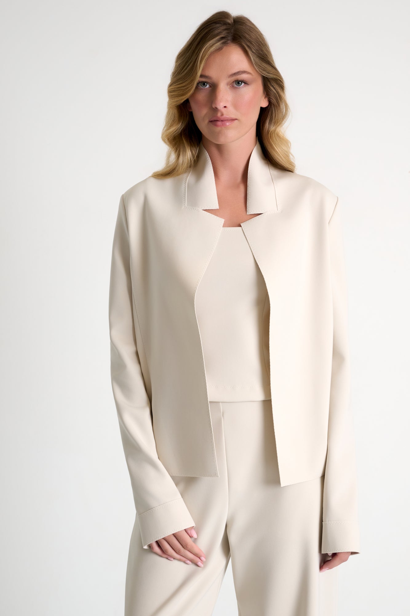 Sofia Cuff Sleeve Jacket - Beige