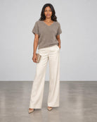 Universel Short Sleeve Fox Pullover - Taupe