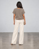 Universel Short Sleeve Fox Pullover - Taupe