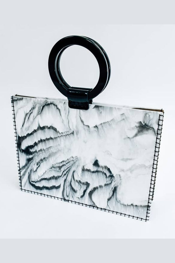 Marble Black and White Valet Bag