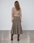D.Exterior Sequin Knit Midi Skirt - Visone