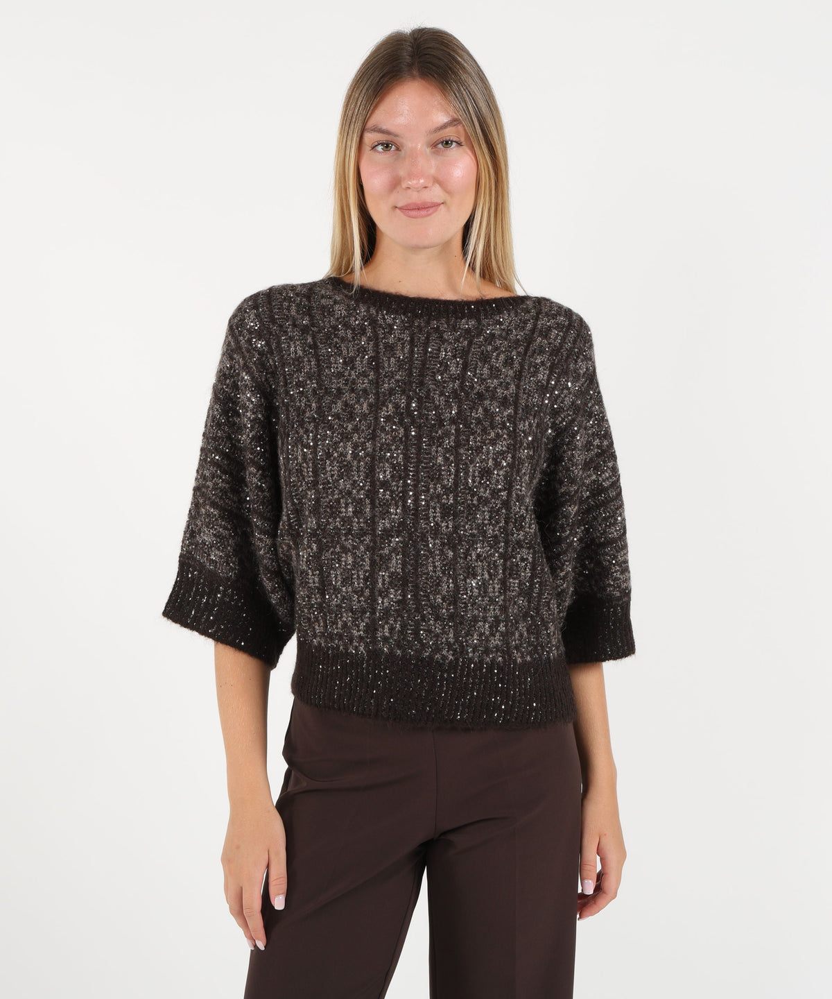 Welsh Alpaca Soft Kimino Collar - Caffe
