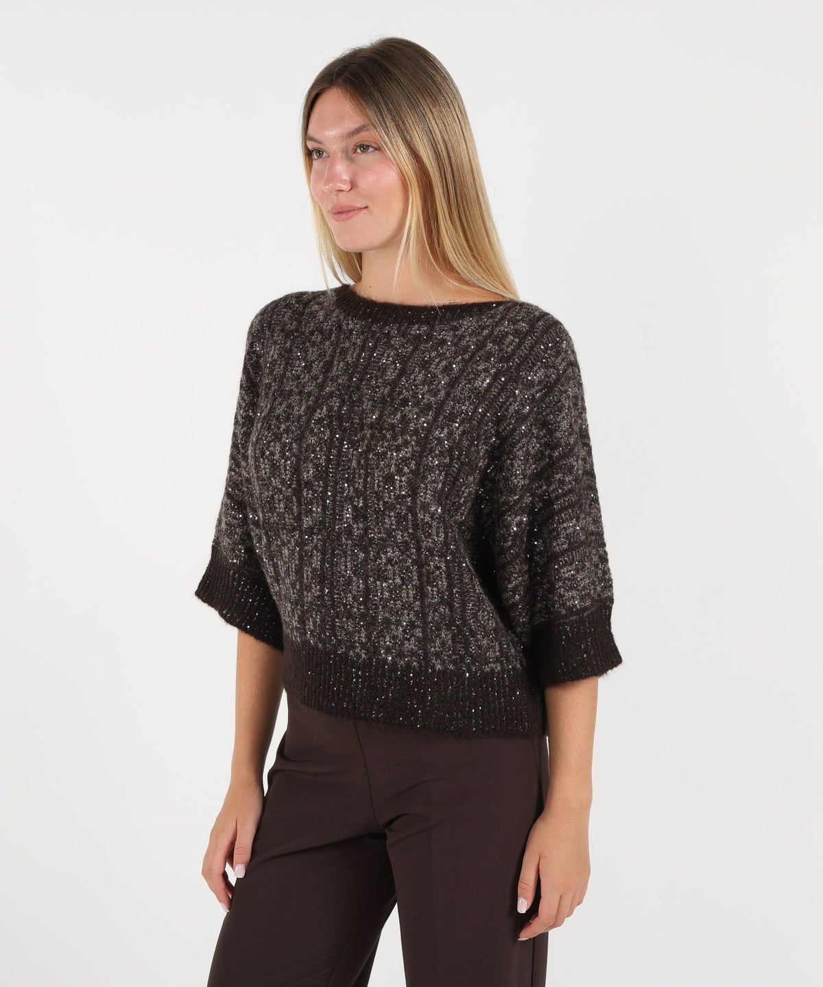 Welsh Alpaca Soft Kimino Collar - Caffe