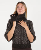 Welsh Alpaca Soft Kimino Collar - Caffe