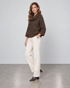 Welsh Alpaca Soft Kimino Collar - Caffe