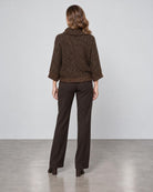 Welsh Alpaca Soft Kimino Collar - Caffe