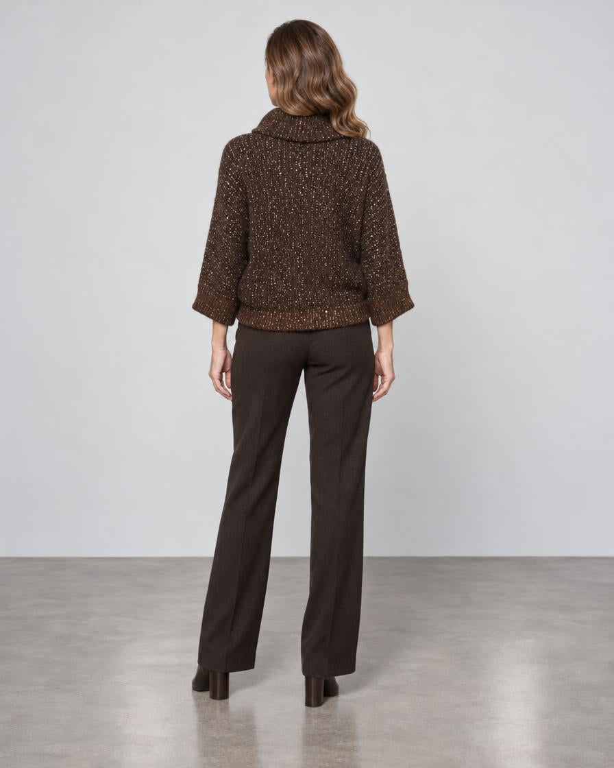 Welsh Alpaca Soft Kimino Collar - Caffe