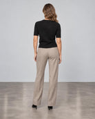D.Exterior Short Sleeve Knit Sweater - Black