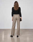 D.Exterior Pleated Straight-Leg Trousers - Visone