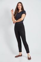 Petal Slit 28 Washable Vegan Suede - Black
