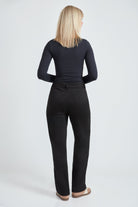 Straight Leg  31- Washable Vegan Suede - Black