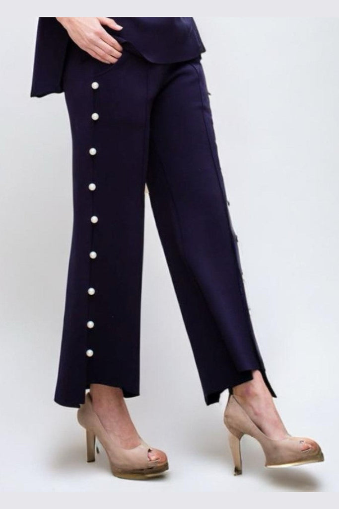 Farrah French Scuba Pearl Long Pant