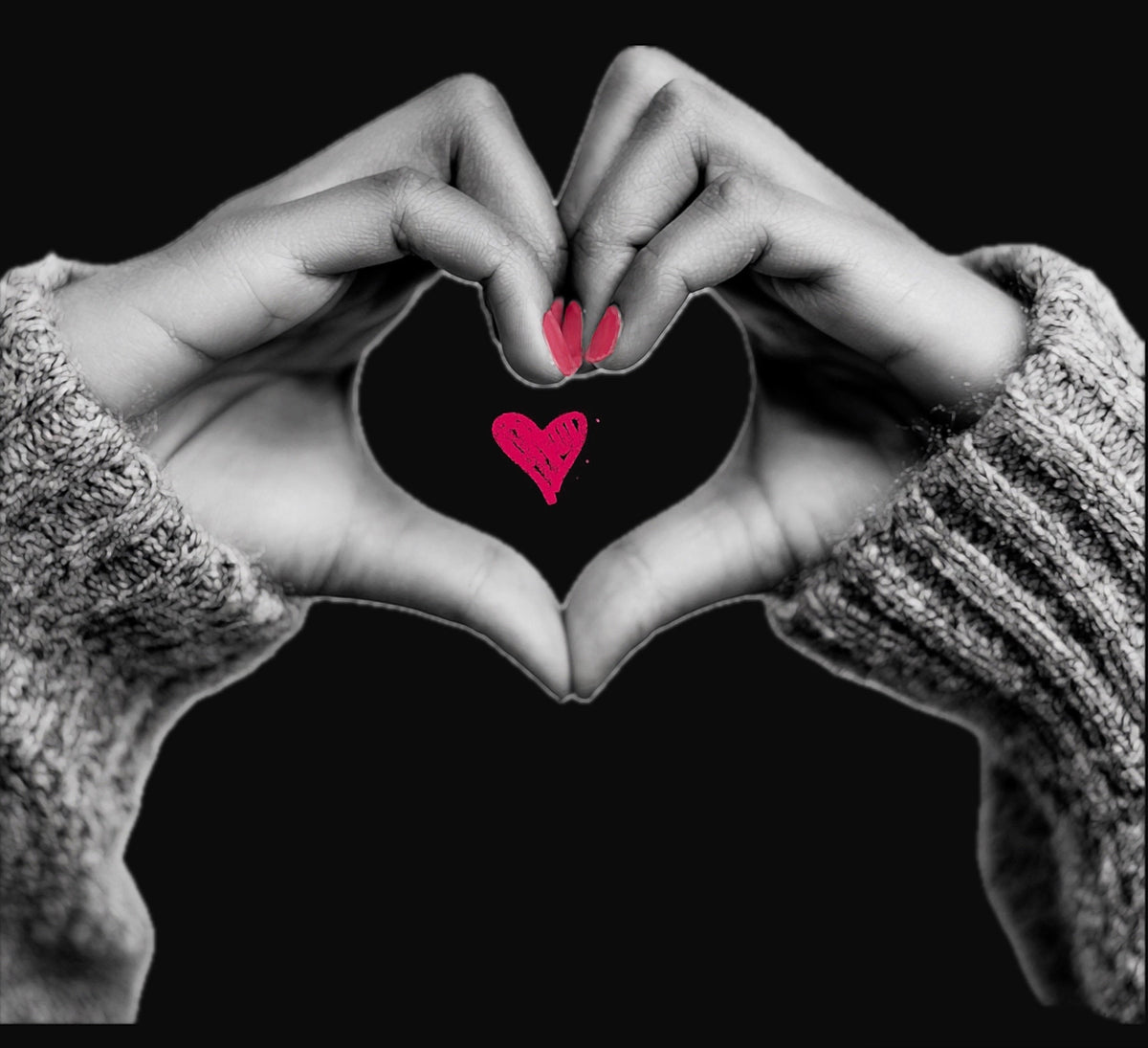 Full Heart Cozy Sweatshirt - Black