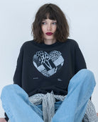 Wild at Heart Cozy Sweatshirt - Worn Black