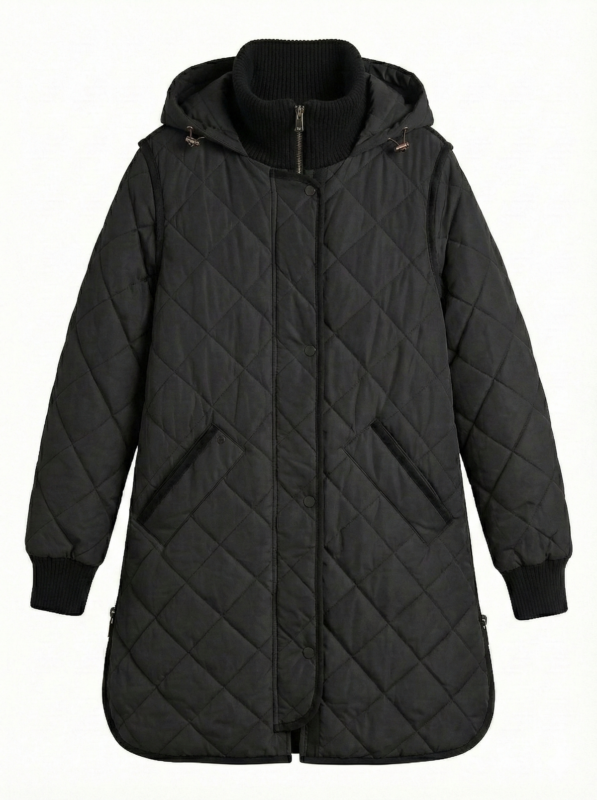 Libby Quilt Coat - Black