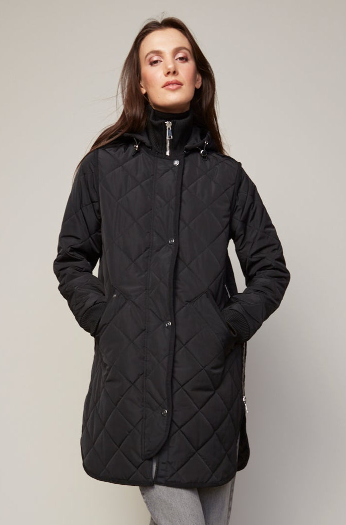 Libby Quilt Coat - Black