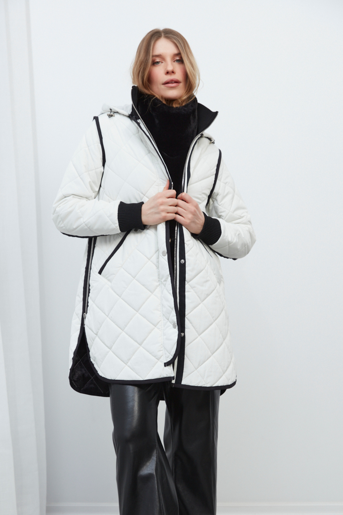 Libby Quilt Coat - White
