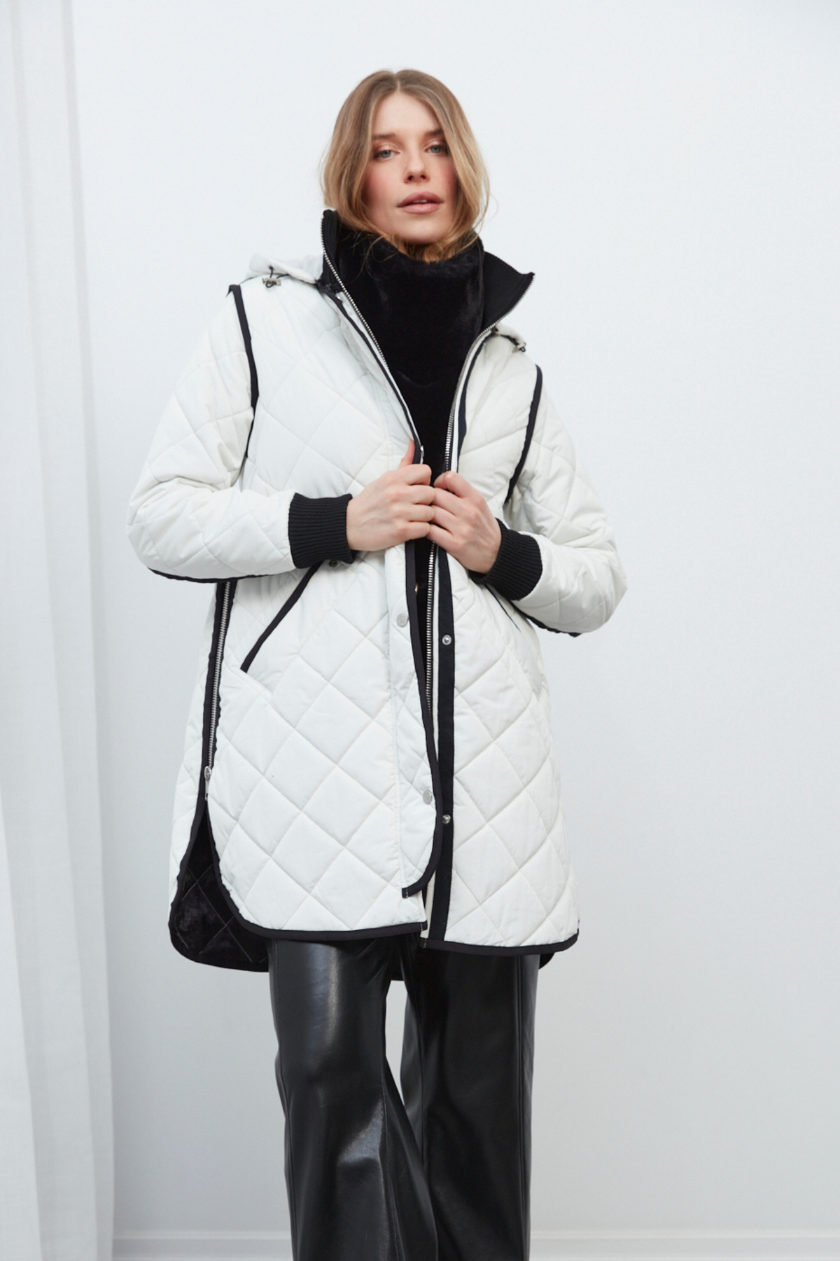 Libby Quilt Coat - White