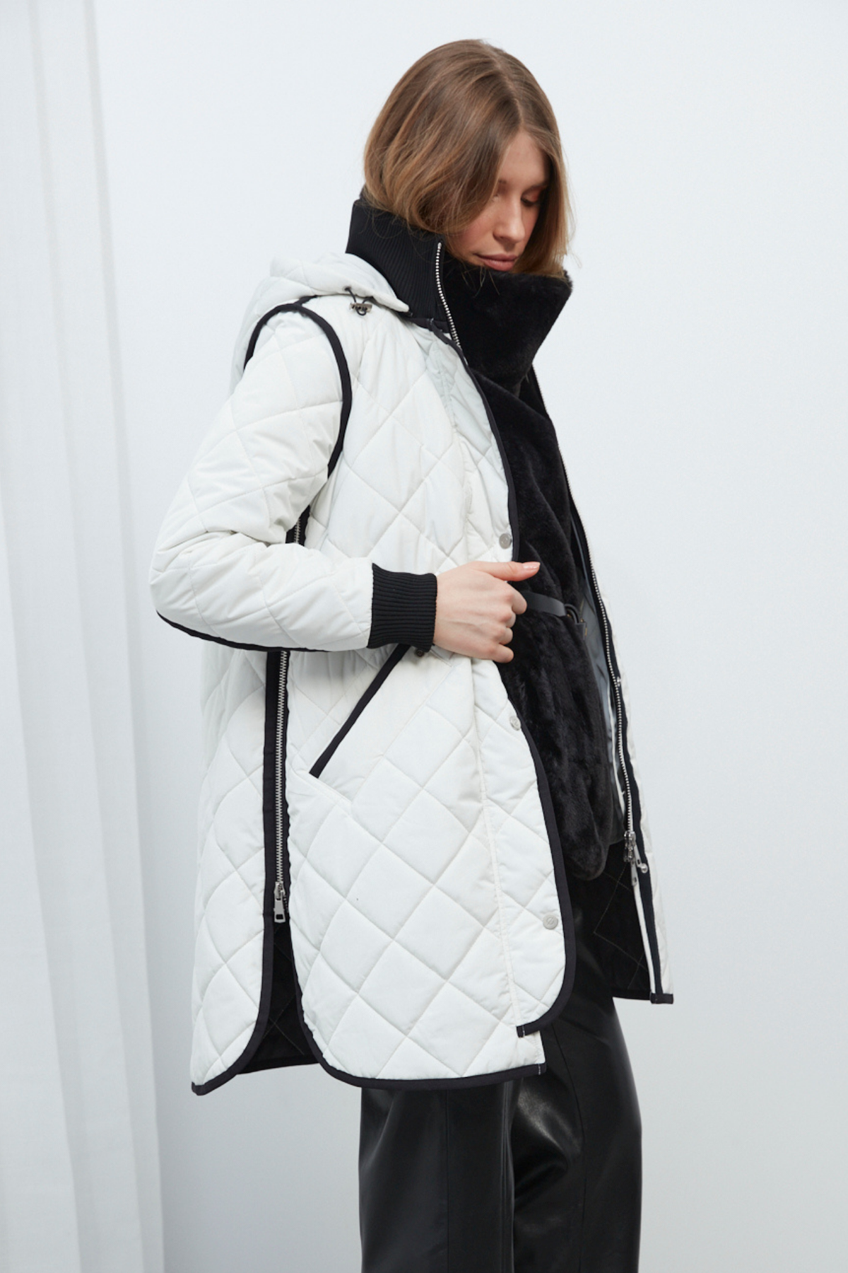 Libby Quilt Coat - White