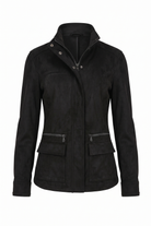Kenya Faux Suede Safari Jacket - Black