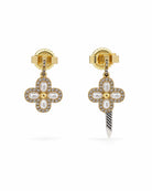 Blossoming Brilliance Hoop Earrings - Gold