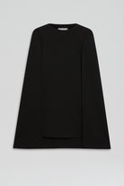 Crepe Knit Cape Dress