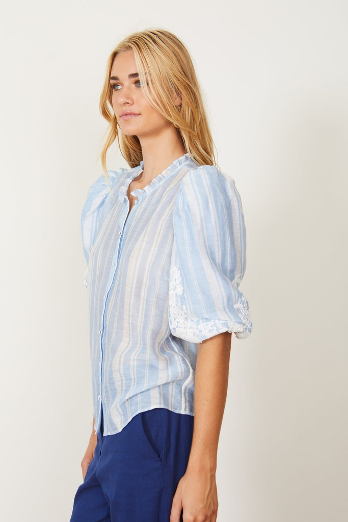 Celeste Sky Stripe Top