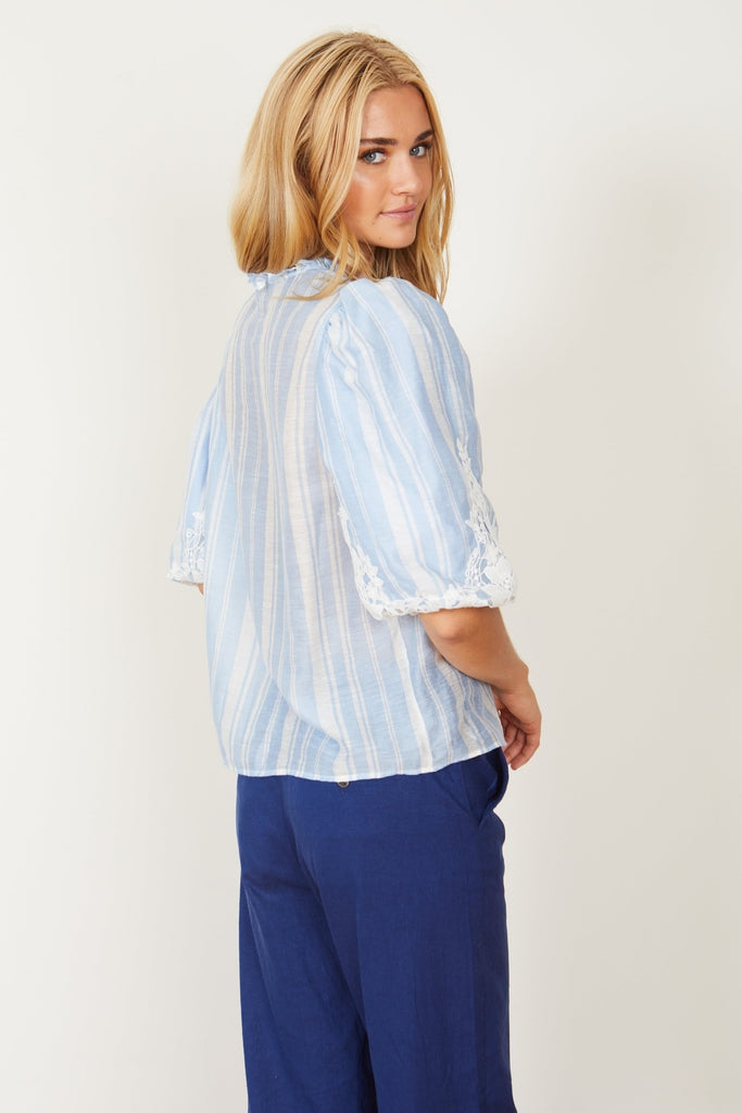 Celeste Sky Stripe Top