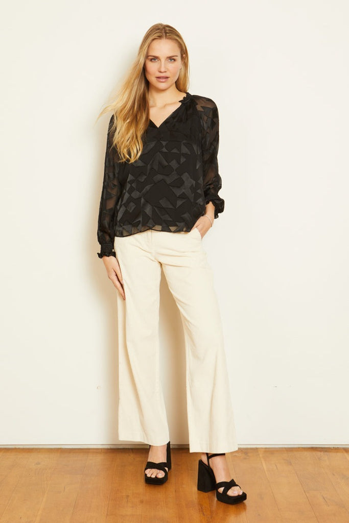 Miki Top - Black Geo Burnout