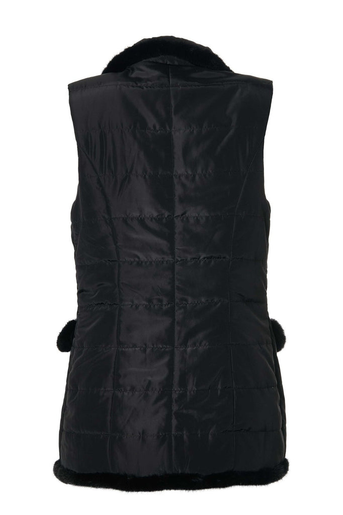 Mink Nylon Vest in Black