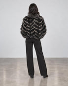 Silk Reversible Fur Bomber Jacket - Shadow Teal