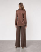 Slim Fit Blouse - Chocolate