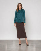 Slim Fit Blouse - Forest