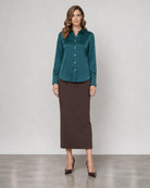Slim Fit Blouse - Forest