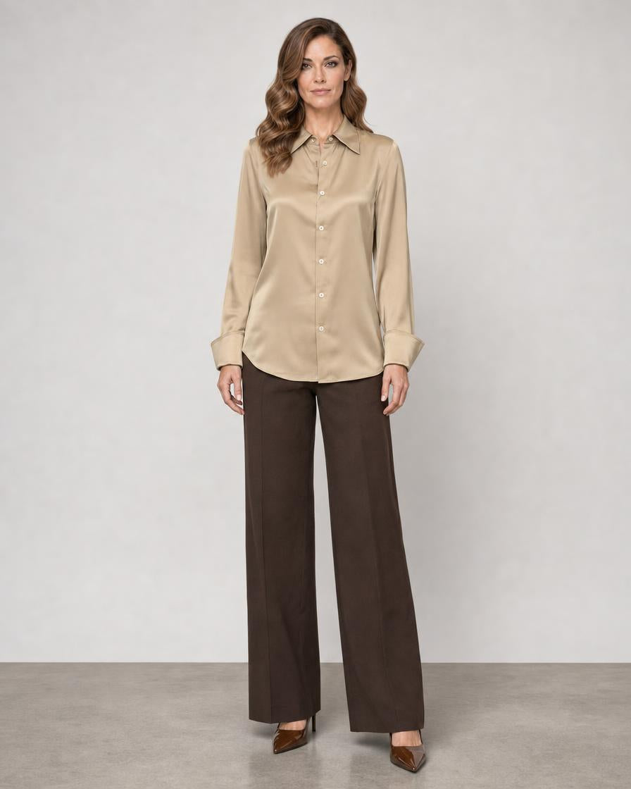 Slim Fit Blouse - Irish Cream