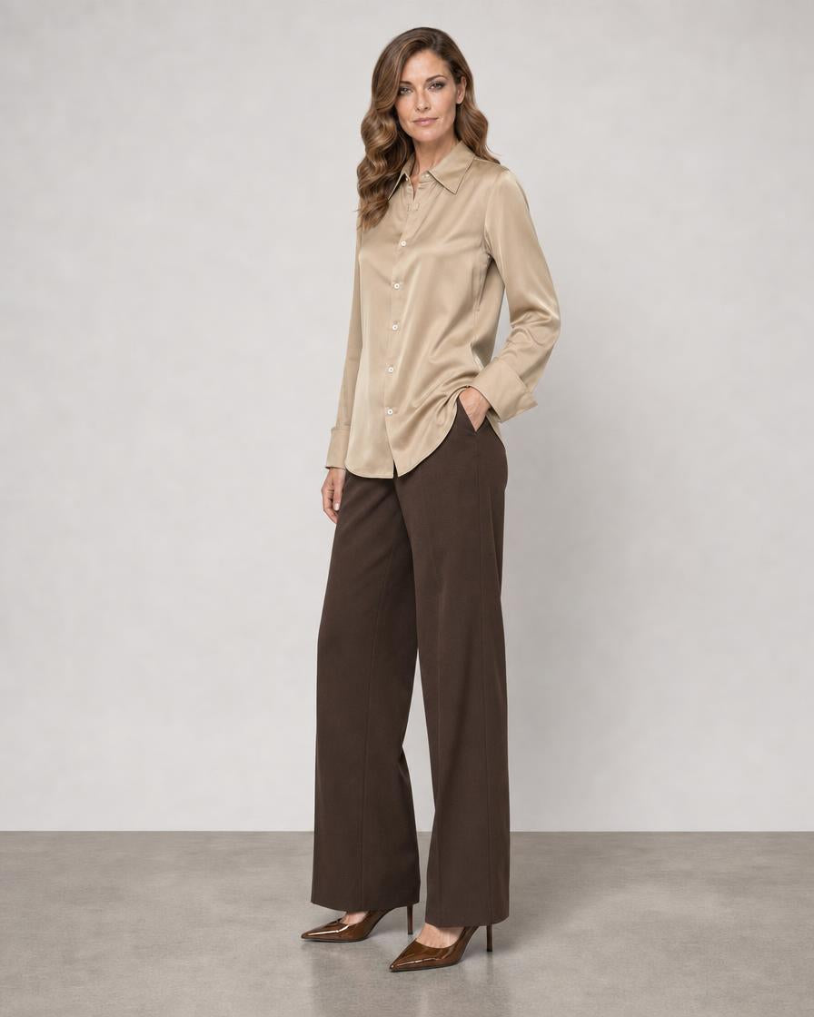 Slim Fit Blouse - Irish Cream
