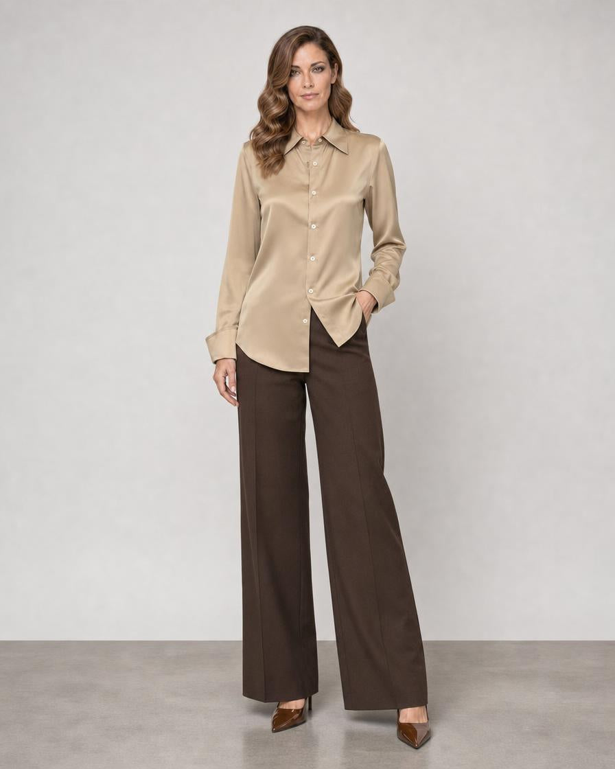Slim Fit Blouse - Irish Cream