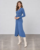 Zip Dress - Dusty Blue