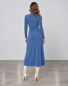 Zip Dress - Dusty Blue