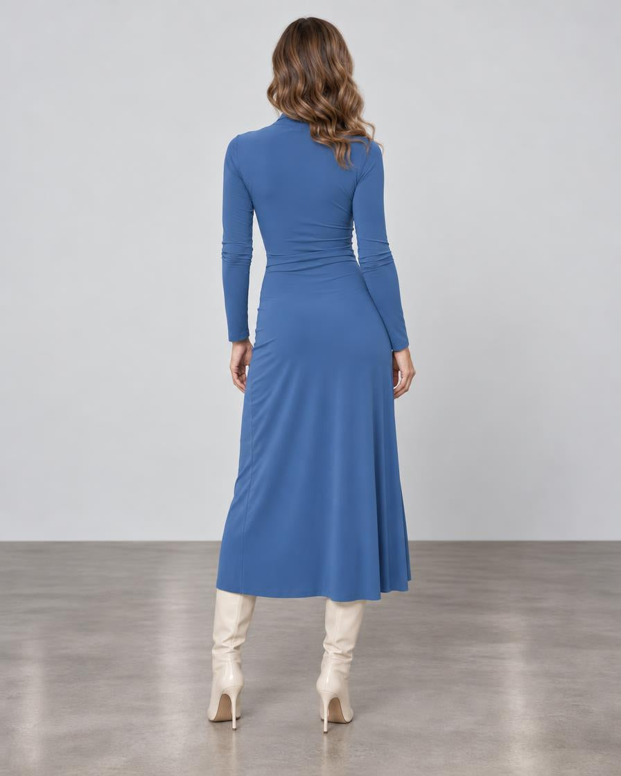 Zip Dress - Dusty Blue