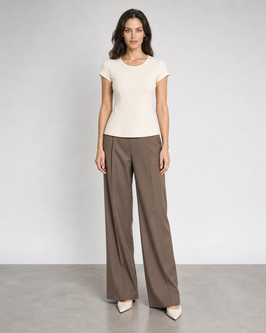 Colette Short Sleeve Top - Bone