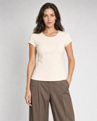Colette Short Sleeve Top - Bone