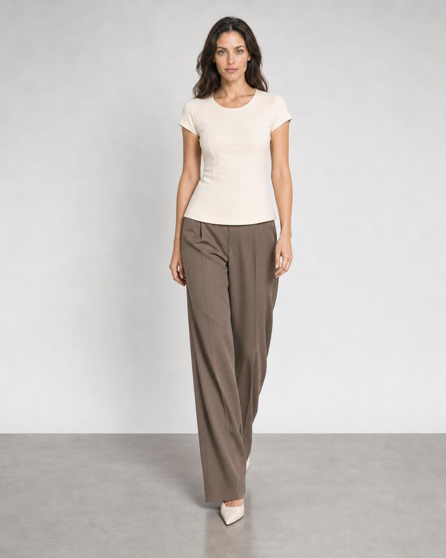 Colette Short Sleeve Top - Bone