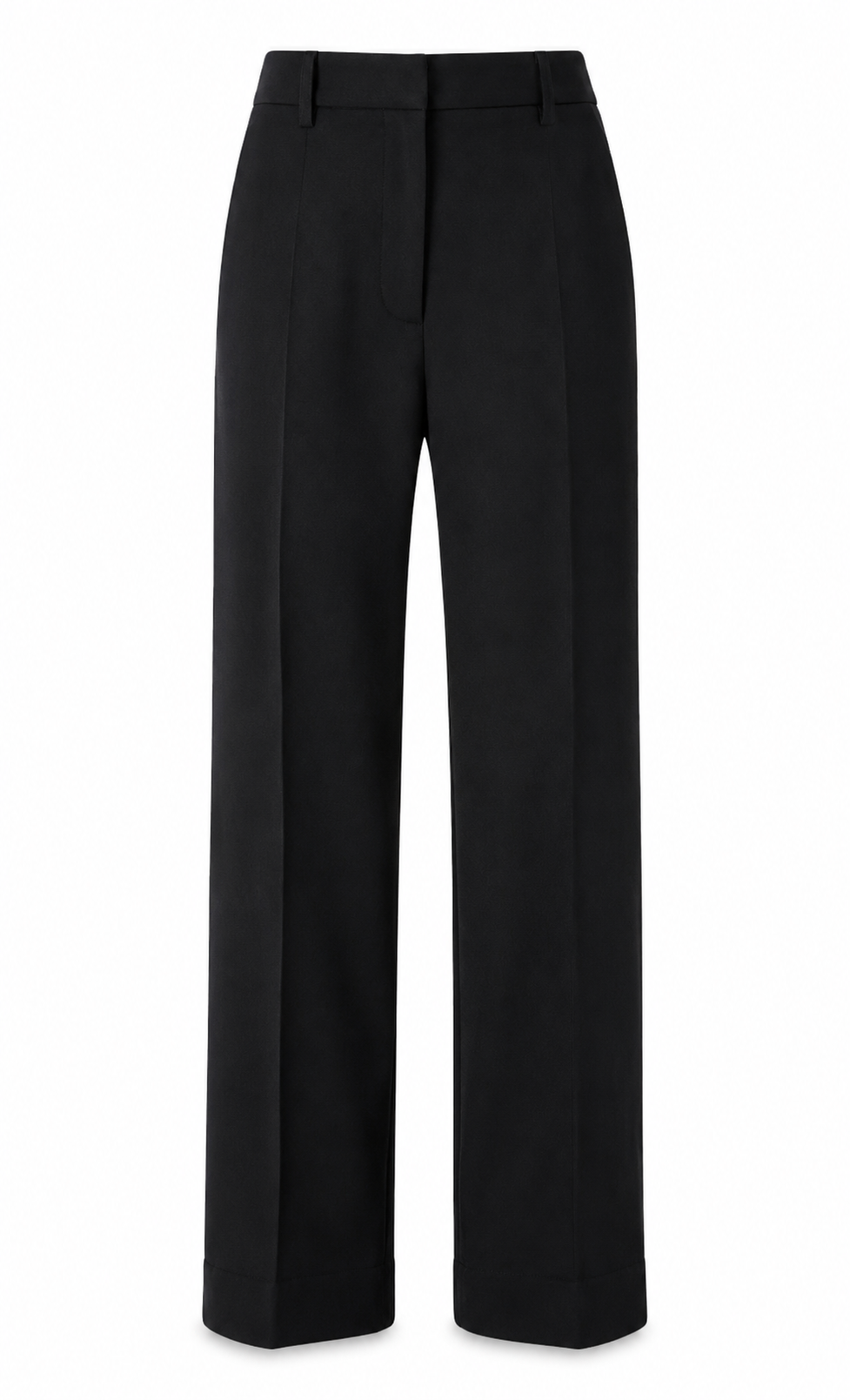 Pintuck Straight Leg Trouser - Black